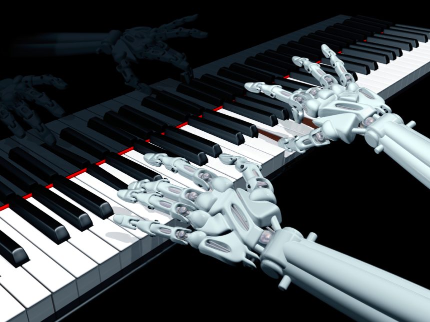 robot na pianino